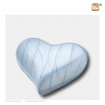 Hart urn in Parel Blauw - K668