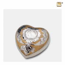 Hart urn met bloemen H673