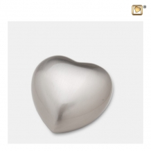 Hart urn in zilverkleur -mat- H674
