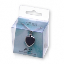Ashanger Hart van edelstaal met collier