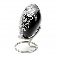 Hart mini urn Black-Silver zijaanzicht