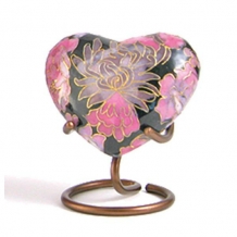 Cloisonne Hart mini urn Elite Floral Blush