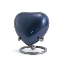 Hart urn Trinity Moonlight Blue + standaard