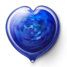 hart mini urn blauw opaak