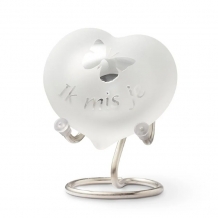 Pebble urn Frosted Vlinder