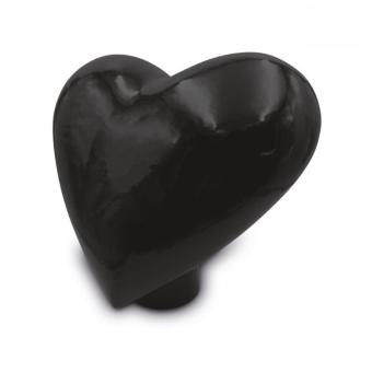 Hart urn op sokkel in Zwart keramiek (6000ml)