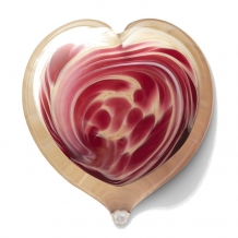 Hart mini urn roze opaak