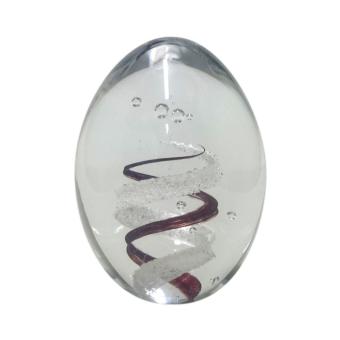 Glasreliek Helix met deeltjes crematie-as (drie formaten)