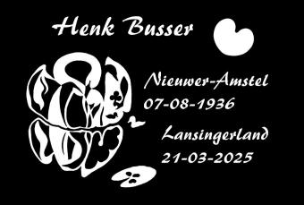 Gedenktegel 20x15cm: Henk Busser