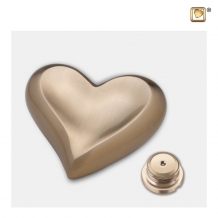 Hart urn in goudkleur -mat- K616