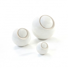 Art urn Iris van keramiek: White
