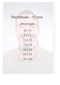 formaten kristalfoto Rechthoek 12mm