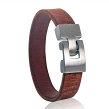 lederen armband L093-707 kastanje