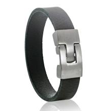 lederen armband L093-721 zwart