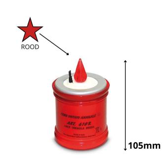 LED jaarkaars Rood (H=105mm)