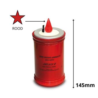 LED jaarkaars Rood (H=145mm)