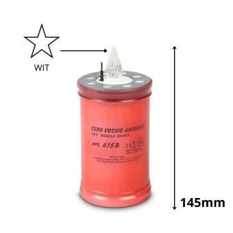 LED jaarkaars Wit (H=145mm)