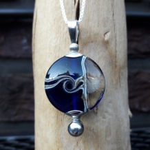Lentilhanger in cobalt