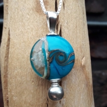 Lentilhanger in Zeegroen glas