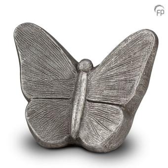 Mariposa vlinder urn in zilverkleur