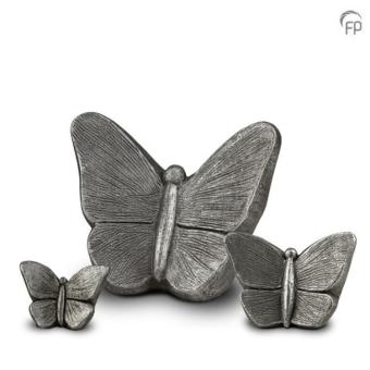 Mariposa vlinder urnen in zilverkleur