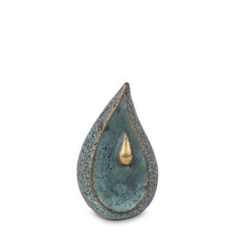 Traan mini urn van brons (10cm)
