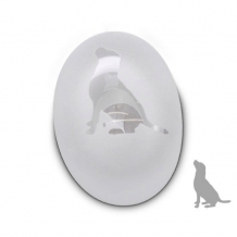 Pebble urn Frost met hondje