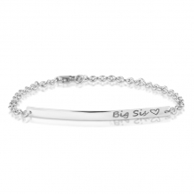 Plaat armband in zilver met eigen graveertekst