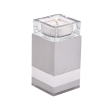urn met waxine Raya met vierkant blanc glas
