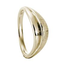 Organische ring in geelgoud + vingerafdruk