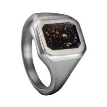 Zegelring in zilver 16,5mm met open askamer