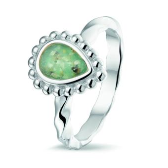 Ring met Teardrop askamer en Twisted band