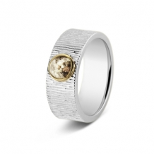 SeeYou 8mm ring zilver met goud