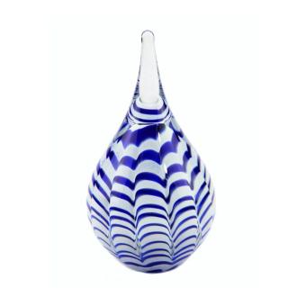 Ripple urn van glas 15cm: Blue (40ml)