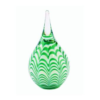Ripple urn van glas 15cm: Green-White (40ml)