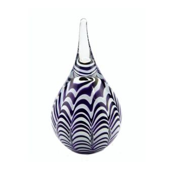 Ripple urn van glas 15cm: Purple-White (40ml)