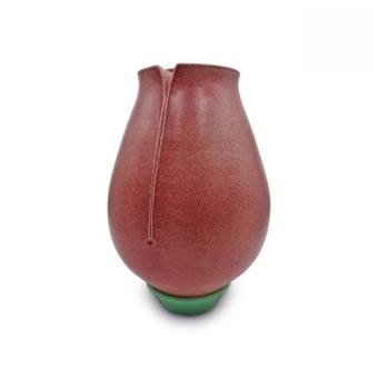 Roos urn op voetje in Gerberaroze keramiek (6000ml)