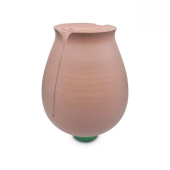 Roos urn op voetje in Oudroze keramiek (6000ml)