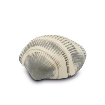 Schelp urn in keramiek met Grijstonen 12cm