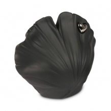 Urn Schelp in zwart keramiek met hartje