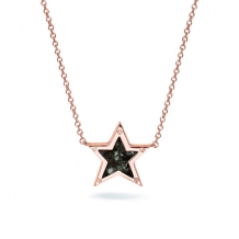 Ashanger Ster met askamer en zirkonia: Rose-Plated