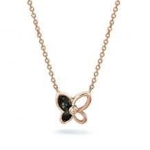 Ashanger Vlinder met askamer en zirkonia: Rose-Plated