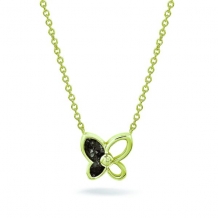 Ashanger Vlinder met askamer en zirkonia: Yellow-Plated