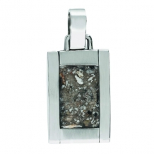 Ashanger Rechthoek 15x35mm in zilver