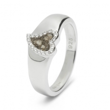 SeeYou ring in zilver met zirkonia hart