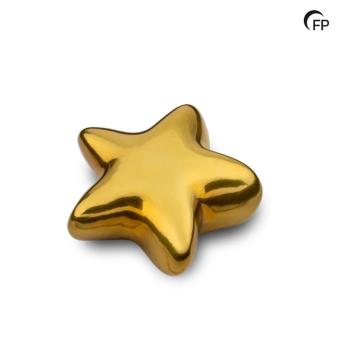 ster urn in goudkleurig keramiek