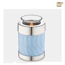 urn met kaarshouder Parelblauw T668