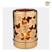 urn met kaarshouder en vlinders T711