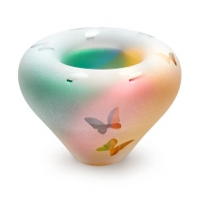 T-light urn Multi-Color met vlindertjes (45ml)