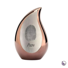 mini urn Traan Rosé-Goudkleur + vingerafdruk